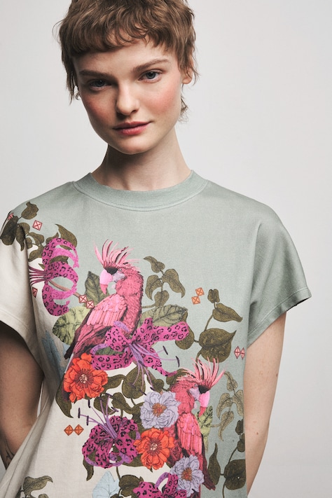 Medicine t-shirt damski bawełniany turkusowy