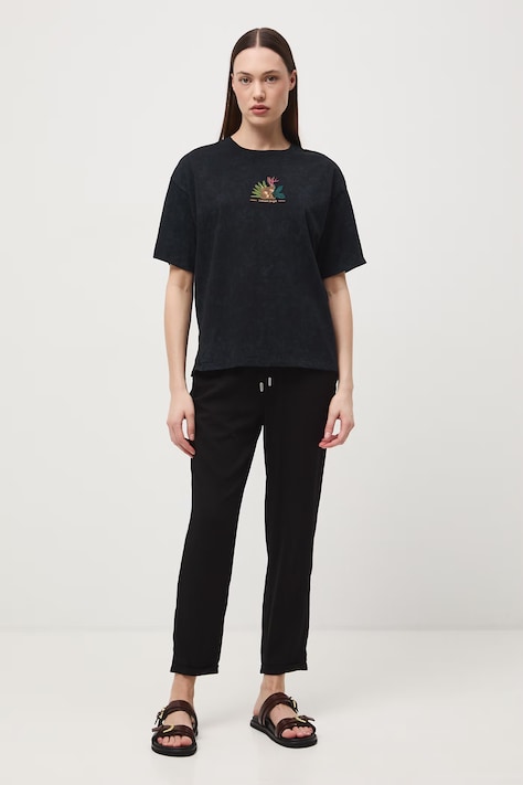 Medicine t-shirt oversize damski bawełniany szary