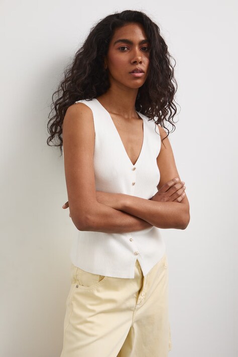 Medicine top swetrowy damski z wiskozą beżowy