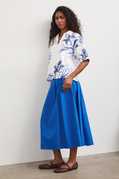 T-shirt oversize damski bawełniany biały RS26-TSD813