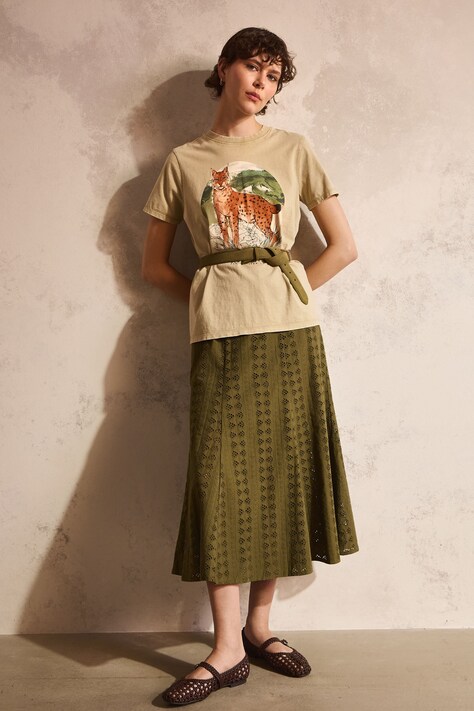 Medicine T-shirt damski bawełniany zielony