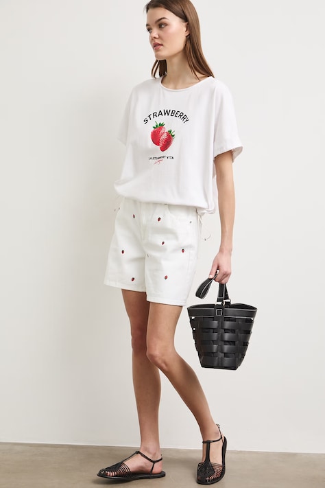 Medicine T-shirt damski bawełniany biały