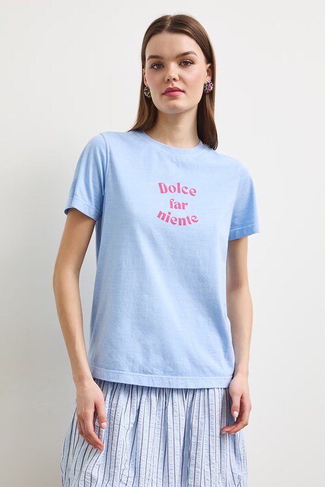 Medicine T-shirt damski bawełniany niebieski