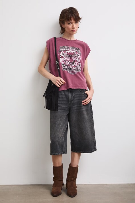 Medicine T-shirt oversize damski bawełniany różowy