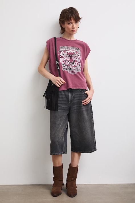 Medicine T-shirt oversize damski bawełniany różowy