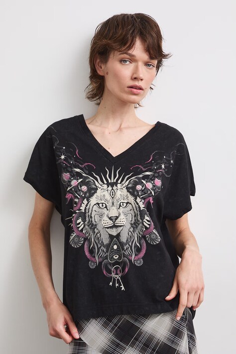Medicine T-shirt damski bawełniany czarny