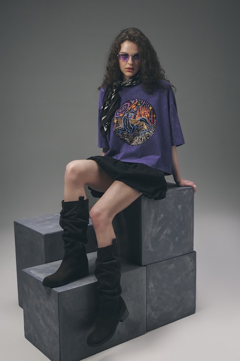 Medicine tricou pentru femei din bumbac violet
