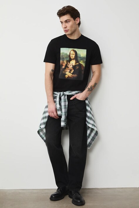 Medicine t-shirt bawełniany męski kolor czarny z nadrukiem