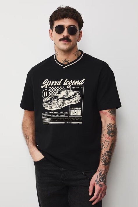 Medicine t-shirt bawełniany męski kolor czarny z nadrukiem