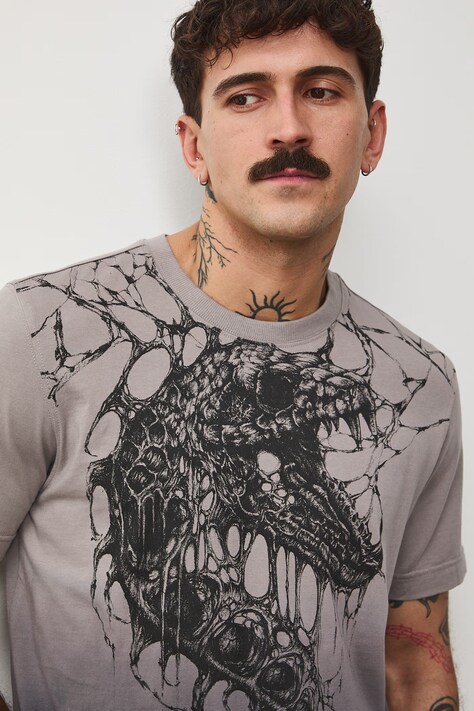 Medicine t-shirt męski bawełniany szary