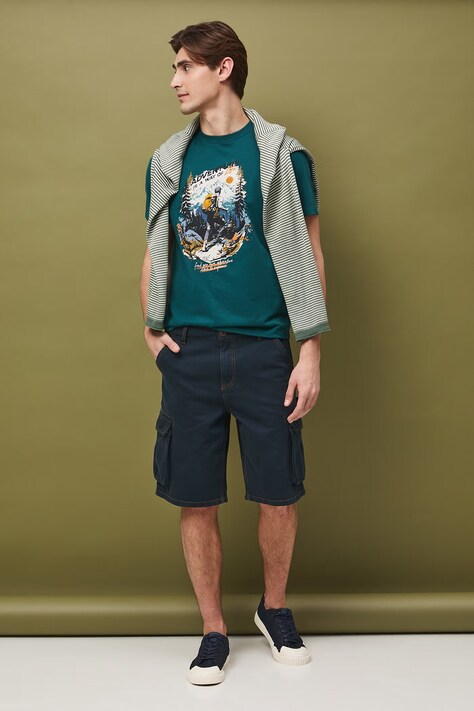 Medicine t-shirt męski bawełniany turkusowy