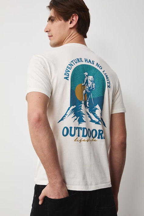 Medicine t-shirt męski bawełniany beżowy