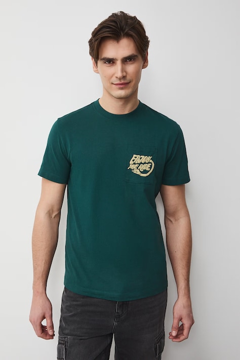 Medicine t-shirt męski bawełniany turkusowy