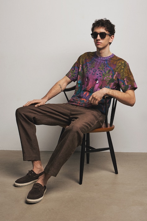 Medicine t-shirt męski bawełniany z elastanem multicolor