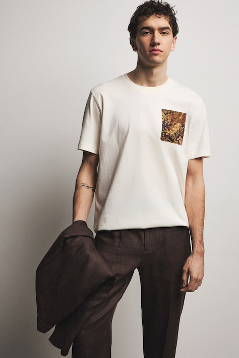 Medicine t-shirt męski bawełniany beżowy