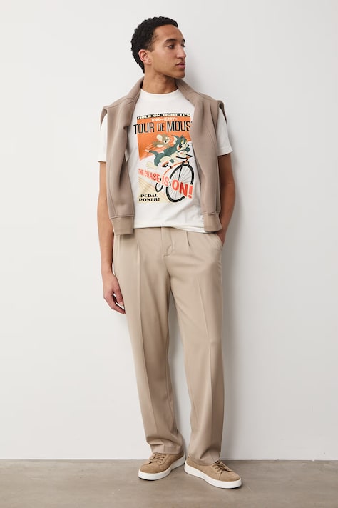 Tričko mužské bavlněné bílé RS26-TSM673