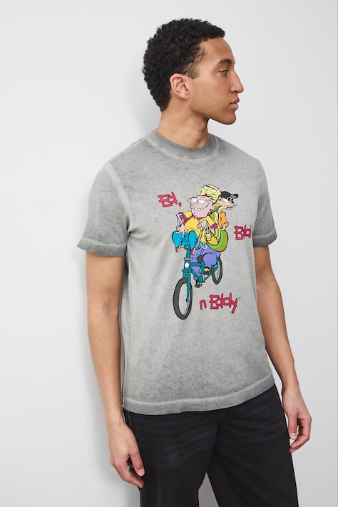 T-shirt męski bawełniany Ed, Edd i Eddy szary RS26-TSM675