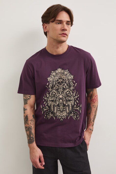 Medicine T-shirt bawełniany fioletowy