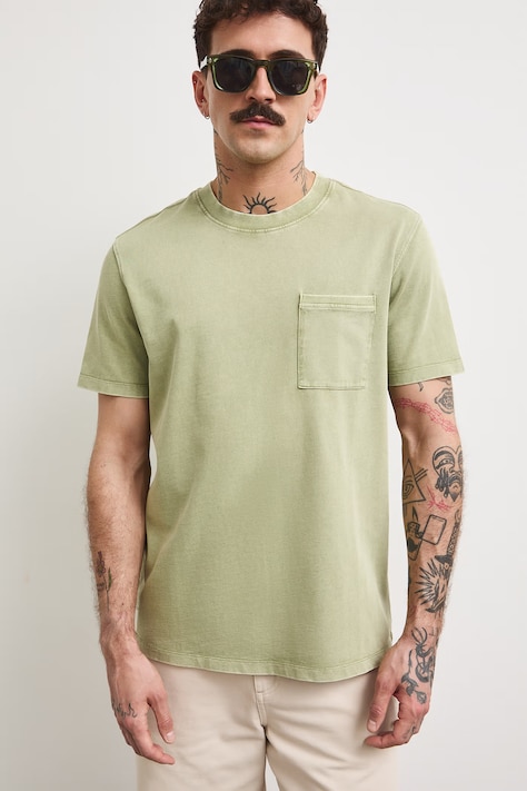 T-shirt męski bawełniany zielony RS26-TSMA02