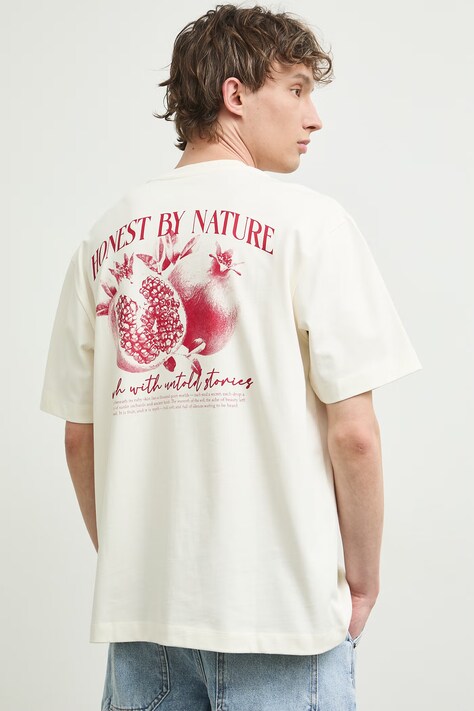 Medicine T-shirt męski bawełniany beżowy
