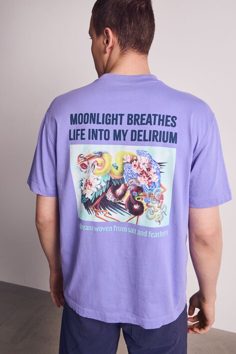 Medicine T-shirt męski bawełniany fioletowy
