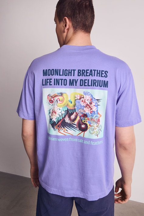 Medicine T-shirt męski bawełniany fioletowy