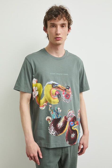 Medicine T-shirt męski bawełniany zielony