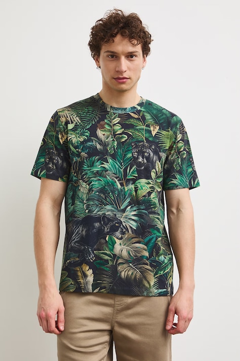 Medicine T-shirt męski bawełniany z elastanem czarny