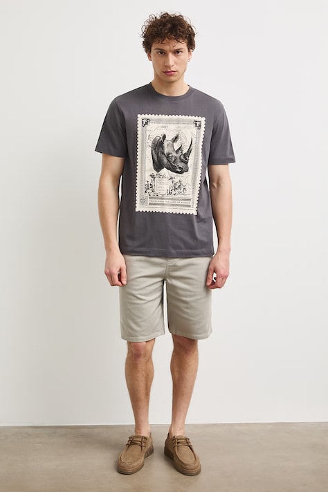 Medicine t-shirt męski bawełniany szary