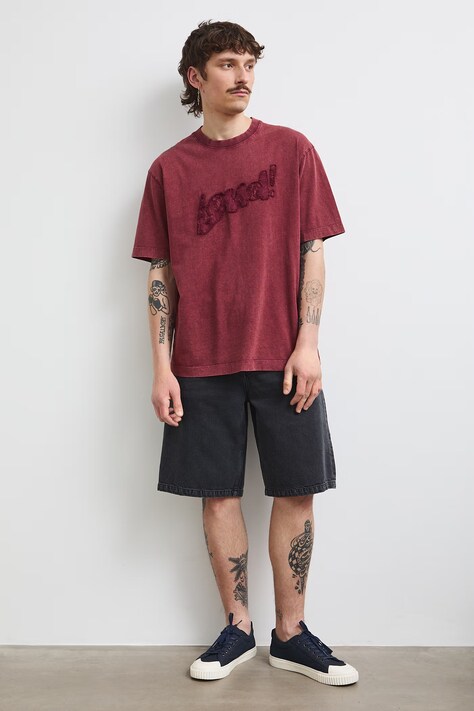 Medicine T-shirt męski bawełniany bordowy