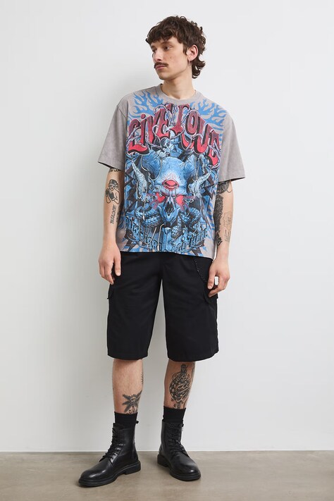 Medicine T-shirt męski bawełniany szary