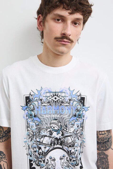 Medicine T-shirt męski bawełniany biały