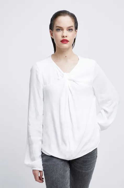 Блузка Medicine жіноча колір білий однотонна
