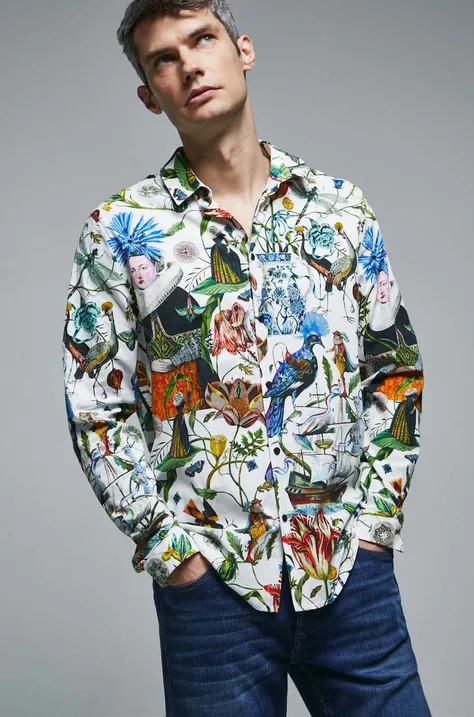 Koszula męska by Olaf Hajek kolor multicolor