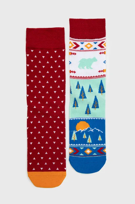 Ponožky dámske bavlnené so vzorom (2-pack)
