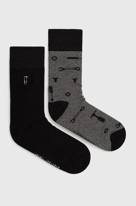 Pánske ponožky zo vzorovanej látky (2-pack)