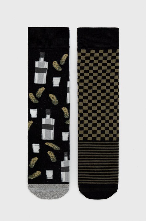 Skarpetki męskie bawełniane wzorzyste (2-pack) multicolor