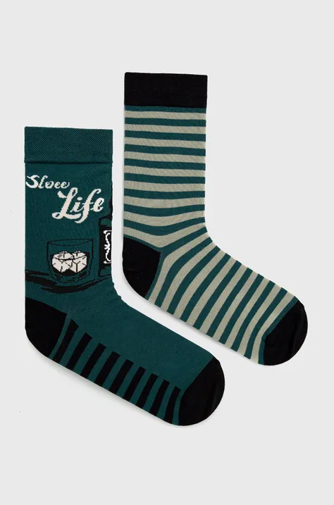 Ponožky pánske bavlnené so vzorom (2-pack)