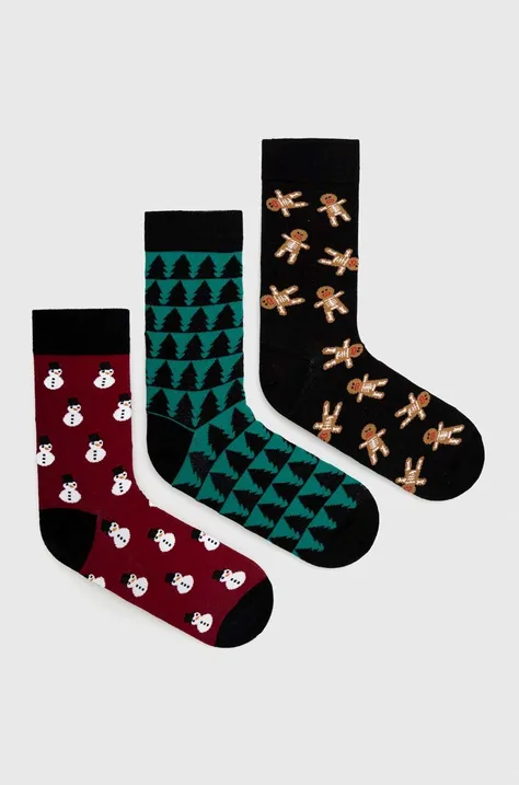 Ponožky pánske bavlnené so vzorom (3-pack)