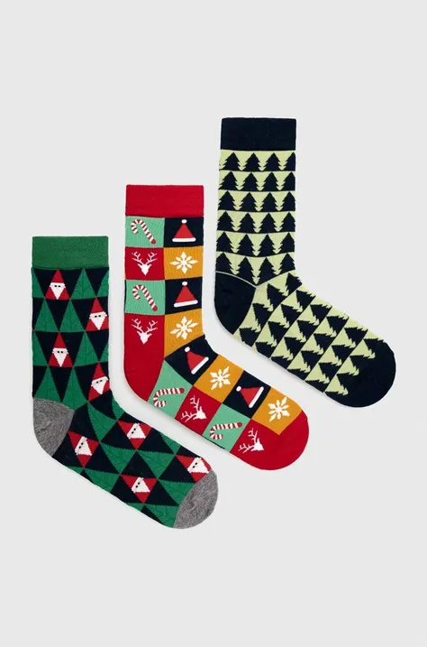 Ponožky pánské bavlněné vánoční (3-pack)