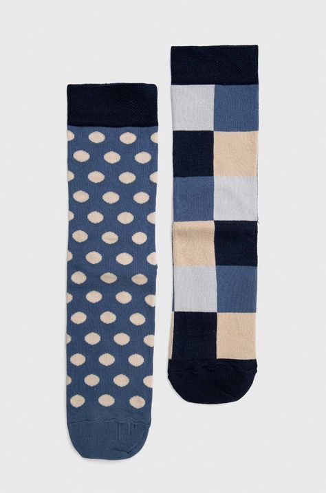Ponožky pánske bavlnené zo vzorovanej látky (2-pack)