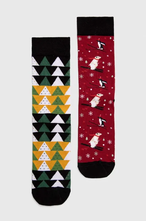 Skarpetki męskie bawełniane świąteczne (2-pack) kolor multicolor