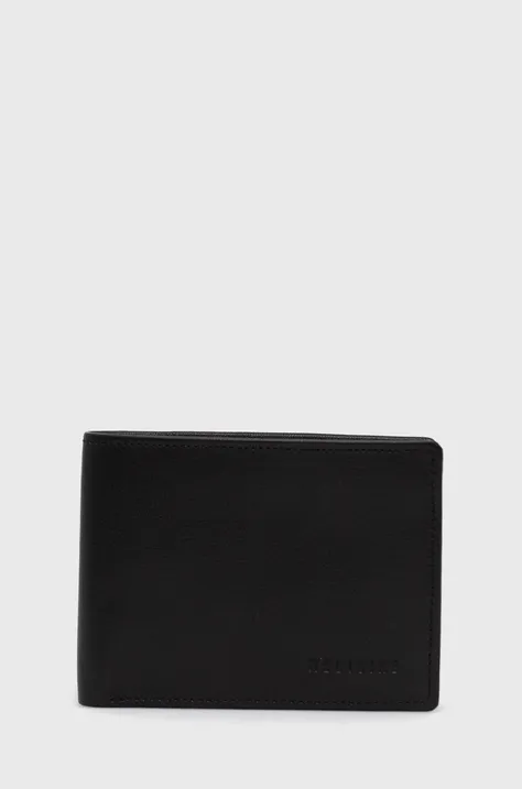 Usnjena denarnica Medicine moški, črna barva