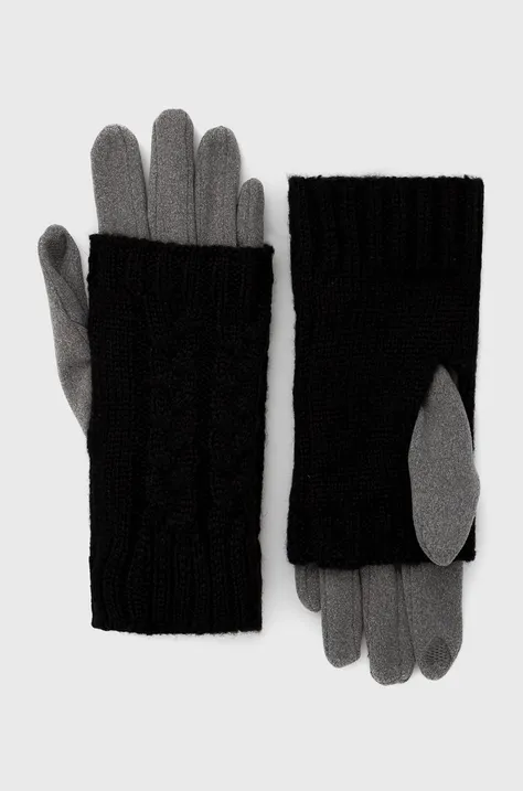 Rękawiczki damskie z dzianiny szare