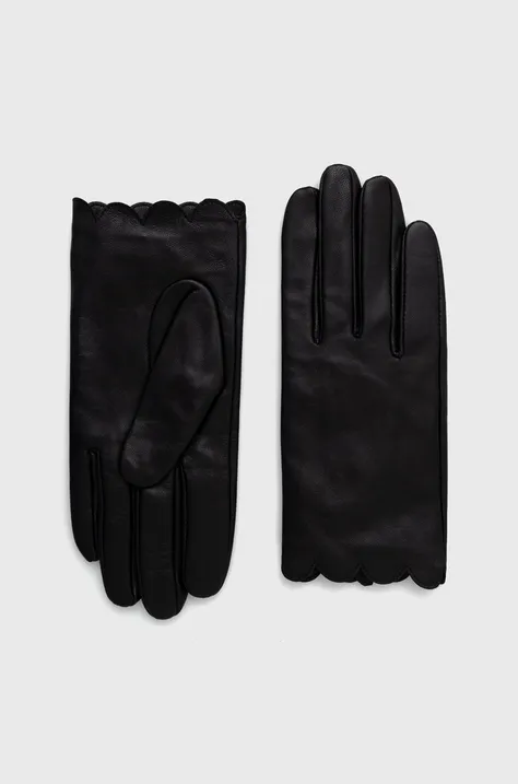 Rękawiczki damskie skórzane kolor czarny