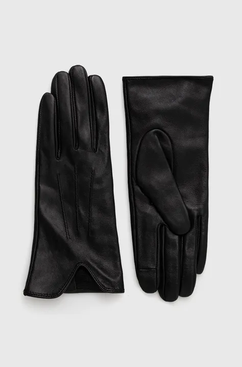 Kožené rukavice Medicine dámske, čierna farba