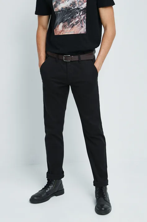Spodnie męskie regular kolor czarny