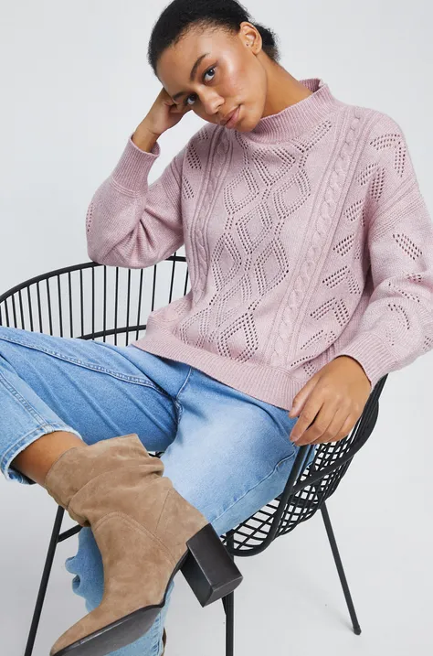 Dámsky sveter z hladkej pleteniny