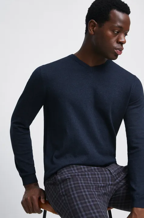 Pamučni pulover Medicine za muškarce, boja: tamno plava, lagani