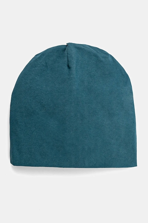 Bavlnená čiapka dámska Čiapka s elastanom zelená farba